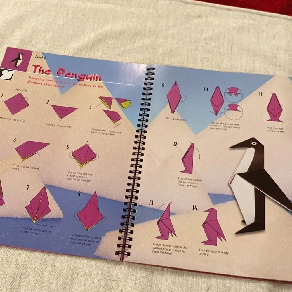 KIDS ART Activity Book Amazing Origami Creations 3 Skill Levels Paper Included